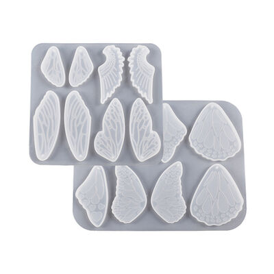 Crystal dropper butterfly wing earrings pendant DIY feather elf wing earrings silicone mold
