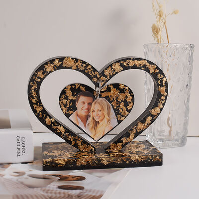 DIY Crystal Dropping Adhesive Love Frame Mold Love Shaped Frame Pendant Hanging Silicone Mold
