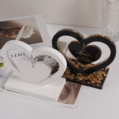 DIY Crystal Dropping Adhesive Love Frame Mold Love Shaped Frame Pendant Hanging Silicone Mold