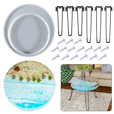 DIY crystal dropper resin grinding tool, large circular table decoration, river table making, silicone mold