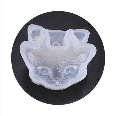 Crystal dropper mold DIY jewelry high gloss three eye cat head semi three-dimensional angled cat head silicone mold