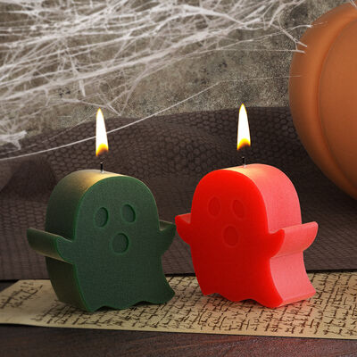 DIY Drip Glue Spider Web Pumpkin Ghost Bat Coffin Halloween Series Aromatherapy Gypsum Candle Silicone Mold