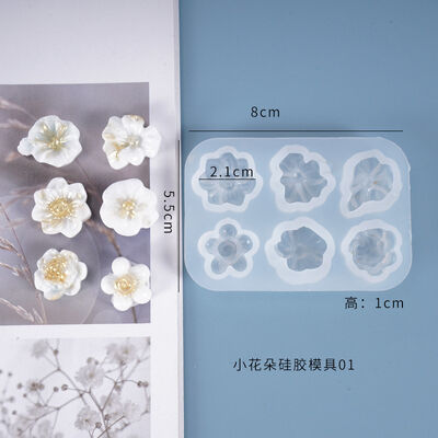 DIY crystal drop glue mold small flower decoration whole board multi specification daisy silicone mold wholesale