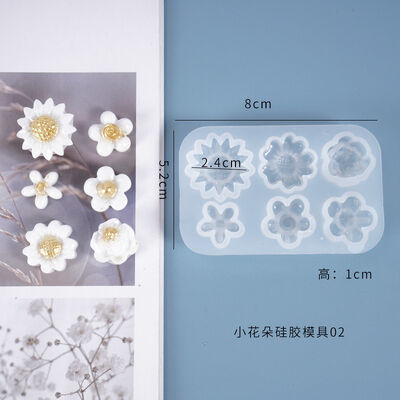 DIY crystal drop glue mold small flower decoration whole board multi specification daisy silicone mold wholesale