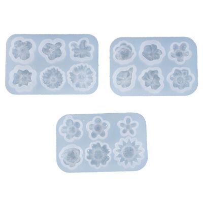 DIY crystal drop glue mold small flower decoration whole board multi specification daisy silicone mold wholesale