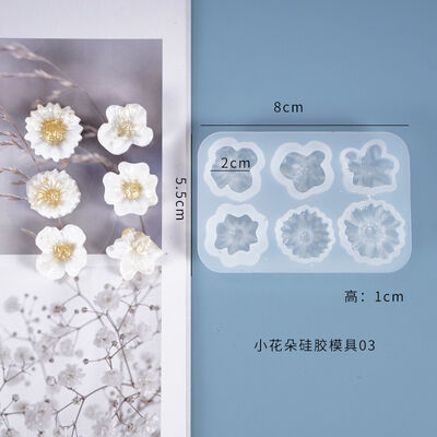 DIY crystal drop glue mold small flower decoration whole board multi specification daisy silicone mold wholesale