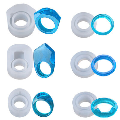 DIY Crystal Dropping Gel Mold Irregular Cut Surface Simple Cat Ear Ring Silicone Mold