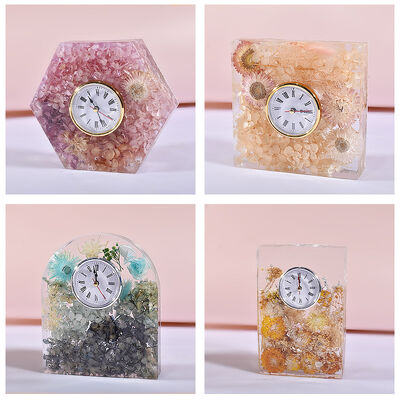 Dropping glue DIY vertical clock swing table mold, geometric European clock swing parts, large book rack silicone mold