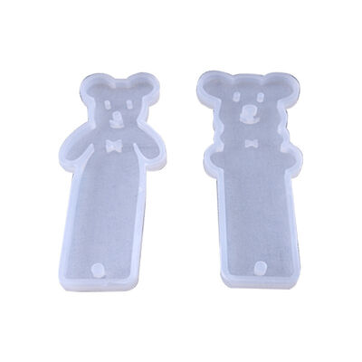 Crystal dropper animal bookmark silicone mold DIY rabbit, cat, dolphin, standing teddy bear mold