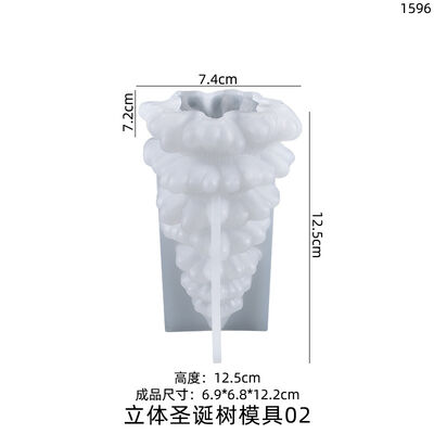 DIY crystal dropper mold 3D Christmas tree candle stand decoration silicone mold spot wholesale