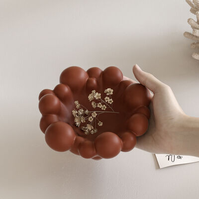 Irregular Bubble Cloud Tray DIY Aromatherapy Candle Cup Gypsum Candlestick Ornament Silicone Mold