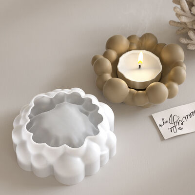 Irregular Bubble Cloud Tray DIY Aromatherapy Candle Cup Gypsum Candlestick Ornament Silicone Mold