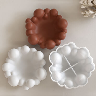 Irregular Bubble Cloud Tray DIY Aromatherapy Candle Cup Gypsum Candlestick Ornament Silicone Mold