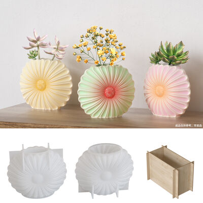 3D Sunflower Vase Decoration Silicone Mold DIY Sunflower Inserter Dropping Gypsum Grinding Machine