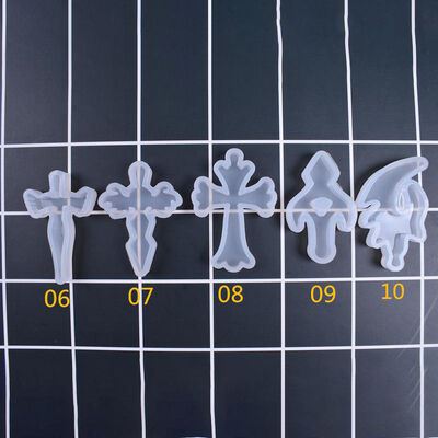 Crystal Dropping Glue Cross Pendant Silicone Mold DIY Handmade Multiple Cross Star Model Pendants