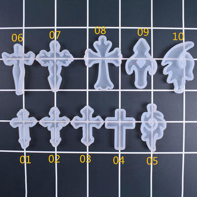 Crystal Dropping Glue Cross Pendant Silicone Mold DIY Handmade Multiple Cross Star Model Pendants