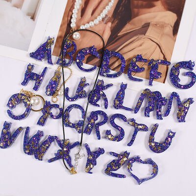 Crystal dropper full page English 26 letter 26 cat letter pendant silicone mold DIY keychain