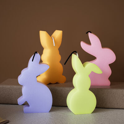 Large Easter bunny mold, small bunny plaster ornament, cute bunny candle mold, folded ear bunny mold