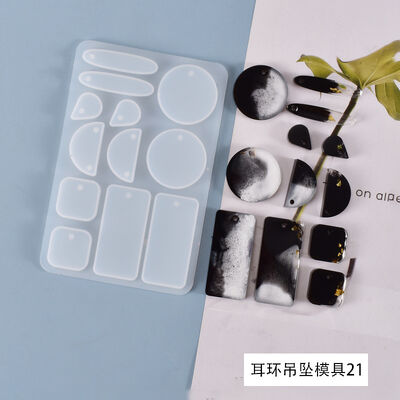 DIY Crystal Dropping Silicone Mold Earring Pendant Creative Handmade Pendant Decorative Silicone Mold