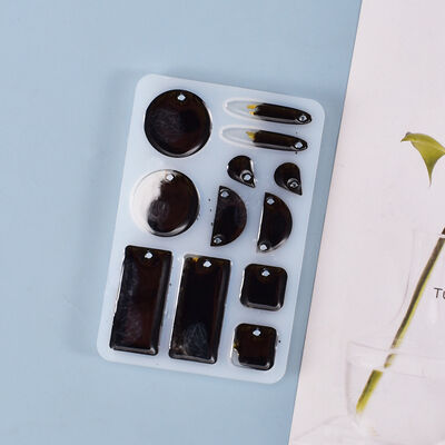 DIY Crystal Dropping Silicone Mold Earring Pendant Creative Handmade Pendant Decorative Silicone Mold