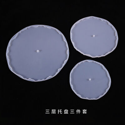 DIY crystal dropper mold, three-layer tray decoration set, display rack, coaster, tableware, silicone mold