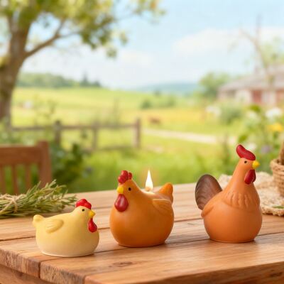 Easter New Product Silicone Mold DIY 3D Stereoscopic Rooster Hen Candle Pendant Gypsum Mold