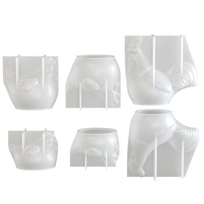 Easter New Product Silicone Mold DIY 3D Stereoscopic Rooster Hen Candle Pendant Gypsum Mold