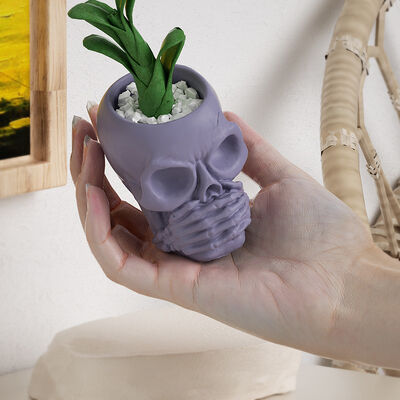 DIY dropper covers ears, eyes, mouth, skull head pen holder, storage box, Halloween gypsum ornament, silicone mold