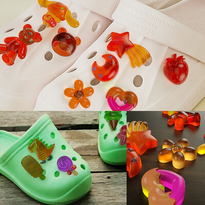 DIY crystal dropper resin grinding tool hole shoe buckle flower rainbow crown patch silicone mold