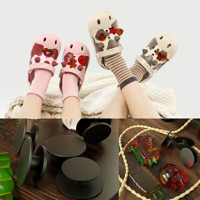 DIY crystal dropper resin grinding tool hole shoe buckle flower rainbow crown patch silicone mold