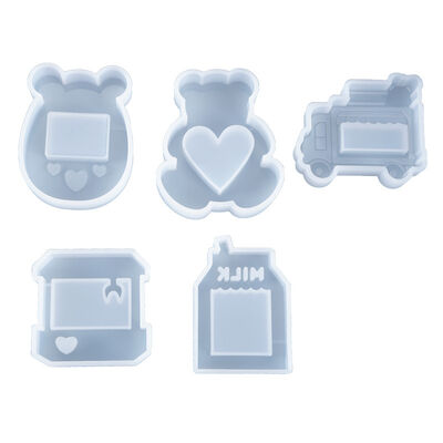 DIY Crystal Dropping Gel Flowing Sand Mold Hanging Pendant Jewelry Game Machine Milk Box Silicone Mold