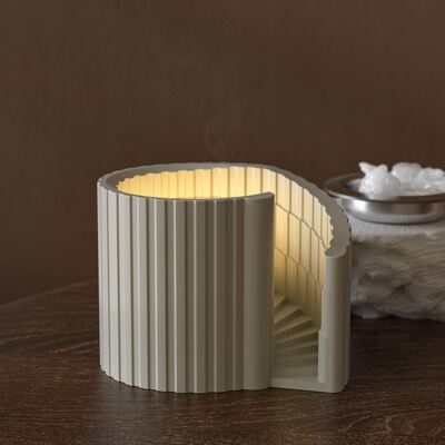 Aromatherapy gypsum cement spiral staircase aroma furnace decoration candle mold DIY candle holder silicone mold