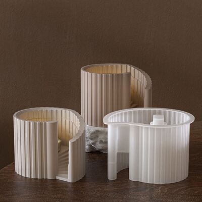 Aromatherapy gypsum cement spiral staircase aroma furnace decoration candle mold DIY candle holder silicone mold