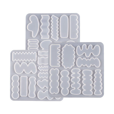DIY crystal dropper resin mirror hair clip accessories irregular collection hair accessories silicone mold