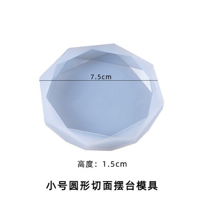 DIY Crystal Drip Glue Circular Love Diamond Pendulum Mold Silicone Mirror Decoration Pendant Mold
