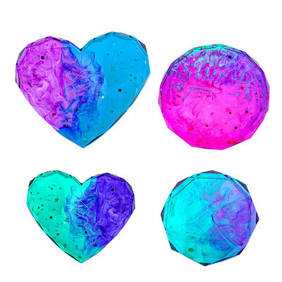 DIY Crystal Drip Glue Circular Love Diamond Pendulum Mold Silicone Mirror Decoration Pendant Mold