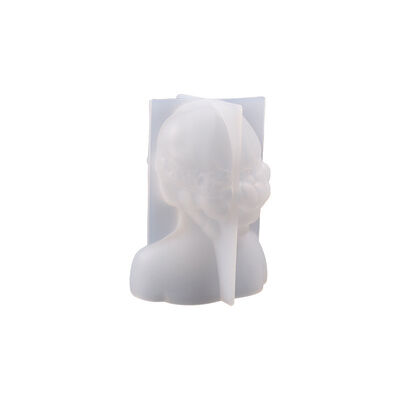 Rose blindfolded closed eye girl gypsum doll silicone mold DIY aromatherapy candle dropper mold