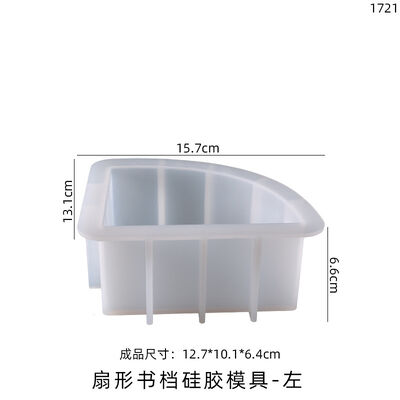 DIY crystal dropper resin mold trapezoidal fan-shaped square book shelf jewelry table silicone mold
