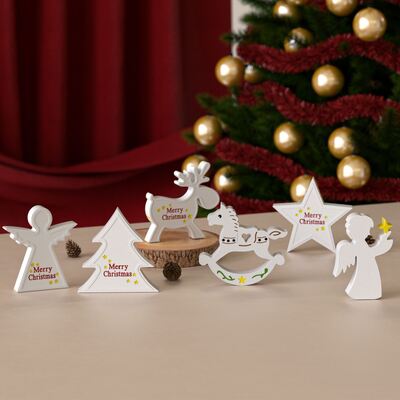 DIY Christmas reindeer wooden horse pentagram Christmas tree angel boy candle ornament aromatherapy gypsum silicone mold