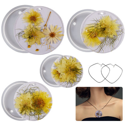 DIY Crystal Dropping Gel Gouka Circular Pendant Mold Keychain Large, Medium, Small, Circular Hanging Plate Silicone Grinding Machine