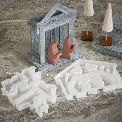 Easter pastry, birth, prayer, worship, ornament, drip glue, plaster mold, prayer, house, candle holder, silicone mold