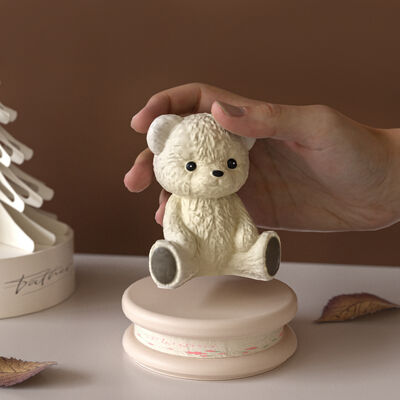 Aromaterapia DIY Yeso Oso de peluche Zorro sentado Lobo Pequeño animal Succulento Flor Ornamento Velas Molde