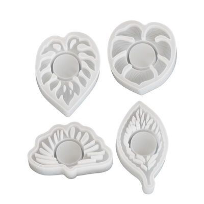 DIY aromatherapy gypsum leaf candle holder dropper mold leaf candle stand decoration base silicone mold