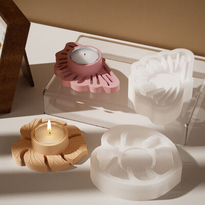 DIY aromatherapy gypsum leaf candle holder dropper mold leaf candle stand decoration base silicone mold