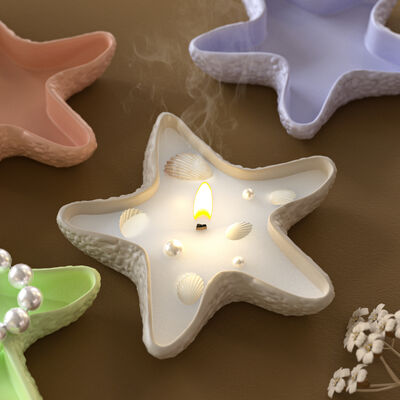 DIY starfish candle tray silicone mold jewelry storage box minimalist style starfish tray silicone mold
