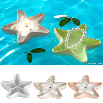 DIY starfish candle tray silicone mold jewelry storage box minimalist style starfish tray silicone mold