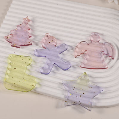 Crystal Drip Glue DIY Resin Christmas Series Pendant Hanging Christmas Snowman Old Man Silicone Mold
