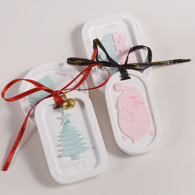 Dropping glue Christmas hanging mold Christmas tree snowflake gingerbread DIY fragrance gypsum aromatherapy wax sheet silicone grinding tool