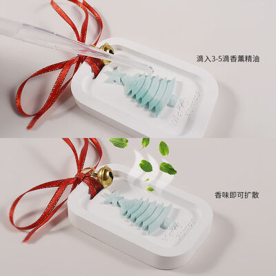 Dropping glue Christmas hanging mold Christmas tree snowflake gingerbread DIY fragrance gypsum aromatherapy wax sheet silicone grinding tool