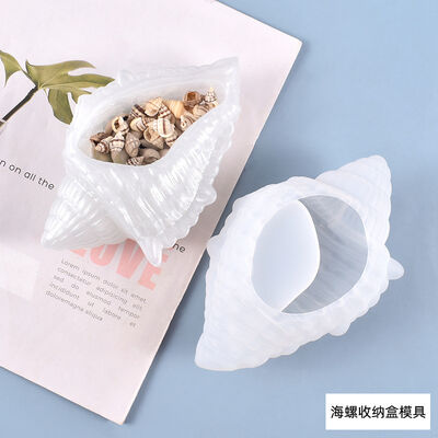 DIY Crystal Dropping Glue Mold Creative Conch Storage Box Silicone Mold Manufacturer Spot Wholesale